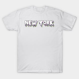 New York Colorful Drippyy T-Shirt